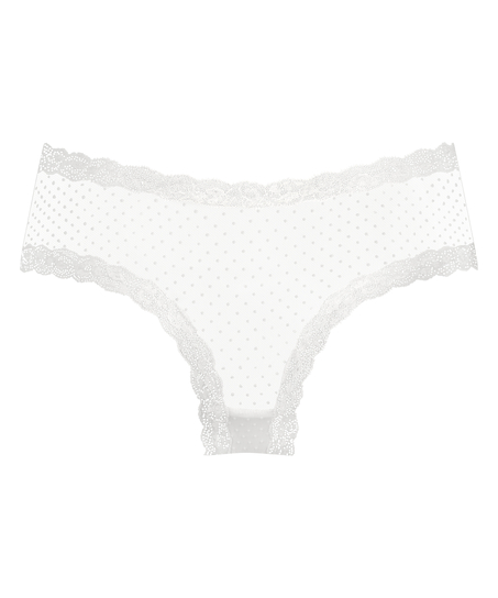 Slip brésilien V-shape mesh, Blanc