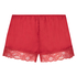 Pyjama-Shorts Satin, Rot