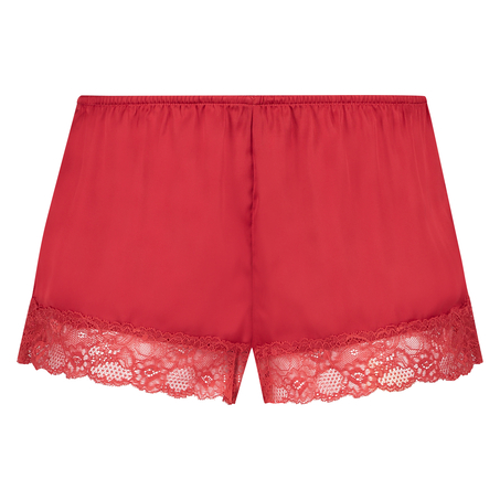 Pyjama-Shorts Satin, Rot