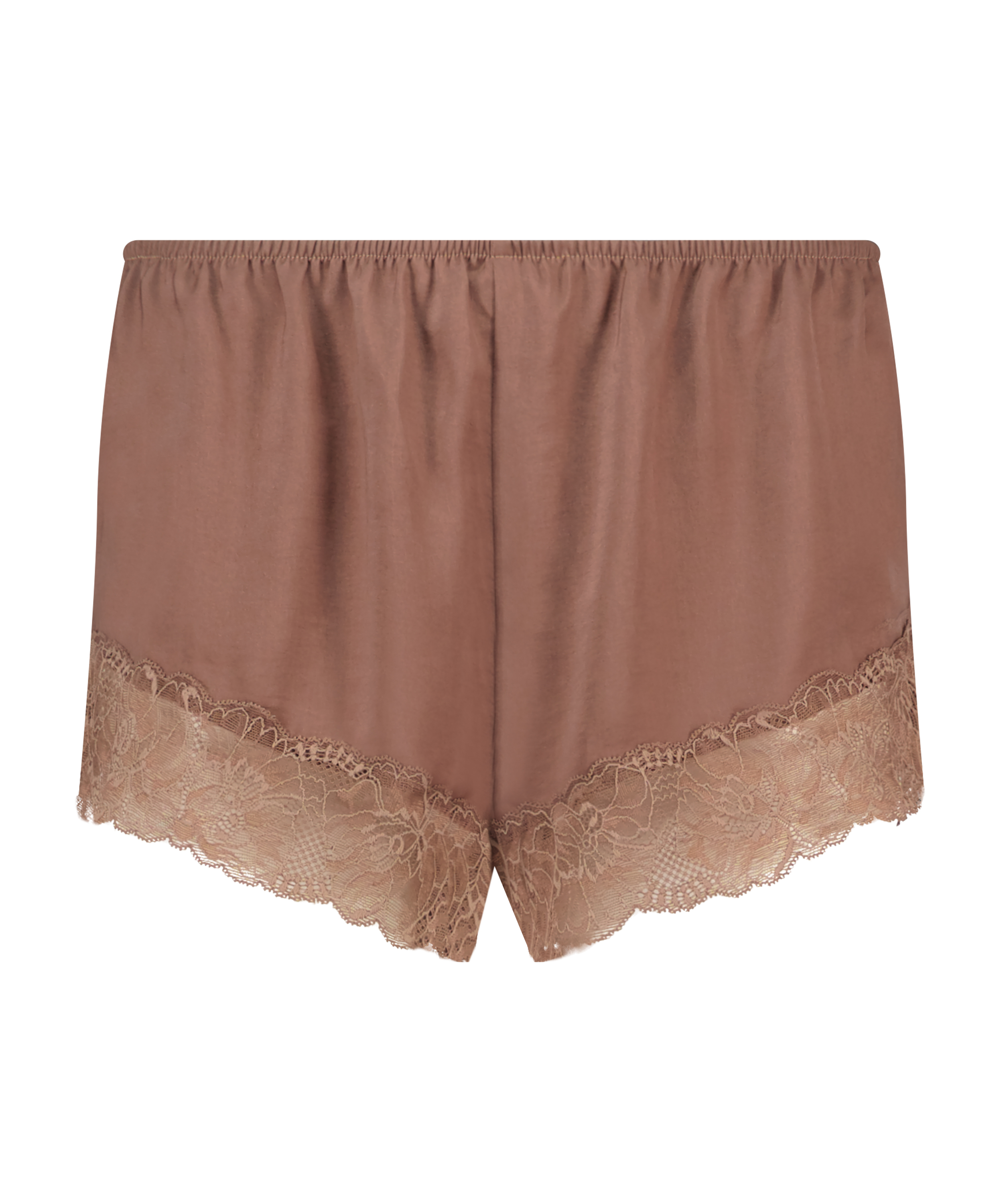 Short Satin, marron, main