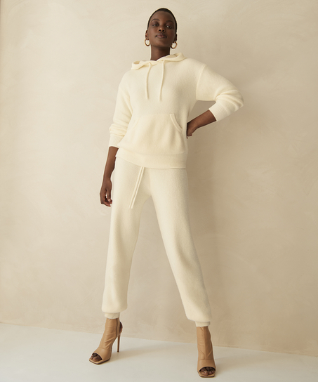 Premium Jogginghose Fluffy, Wei&szlig;