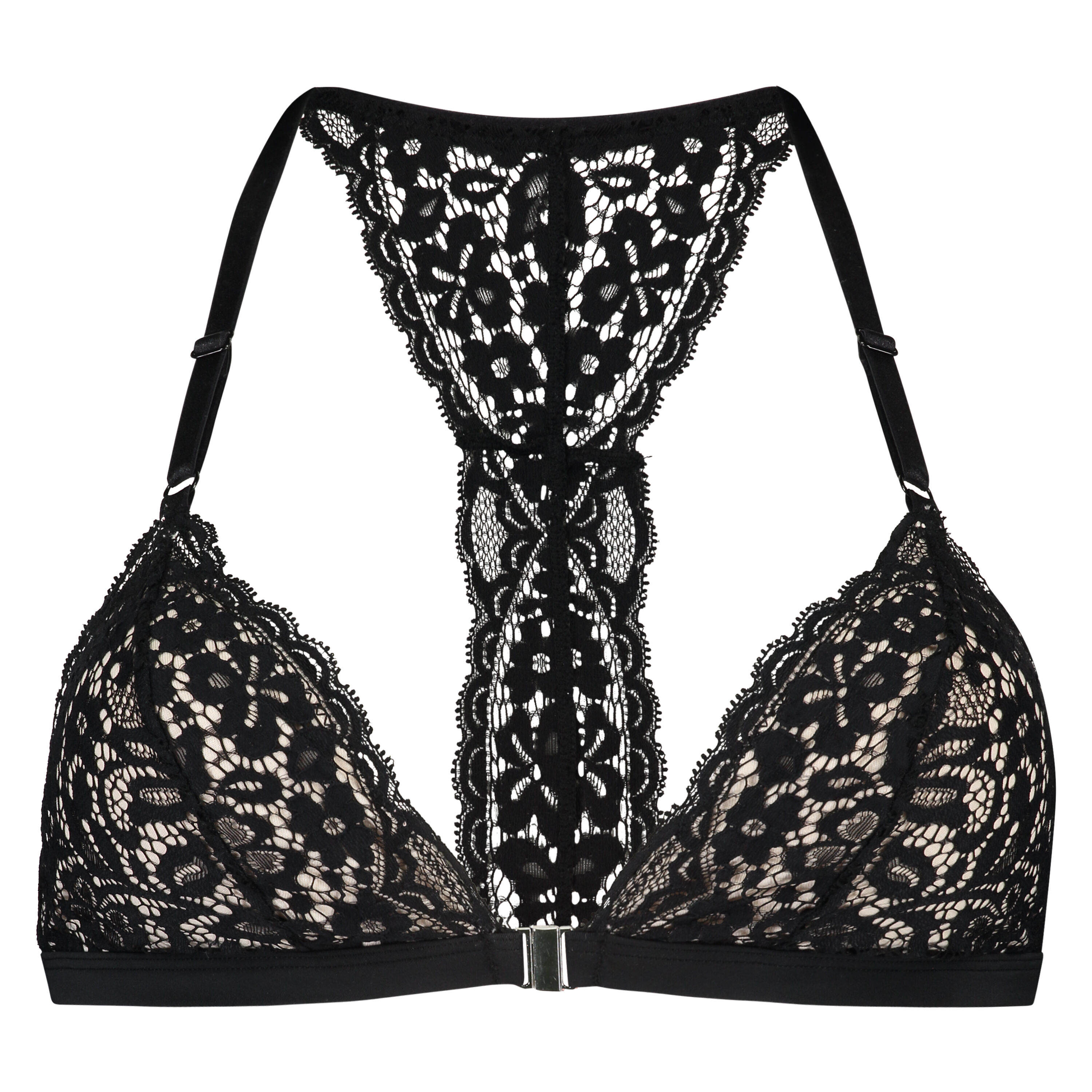 Brassi&egrave;re triangulaire moul&eacute;e Rose, Noir