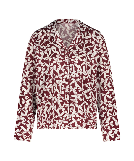 Veste &agrave; manches longues Satin, Rouge