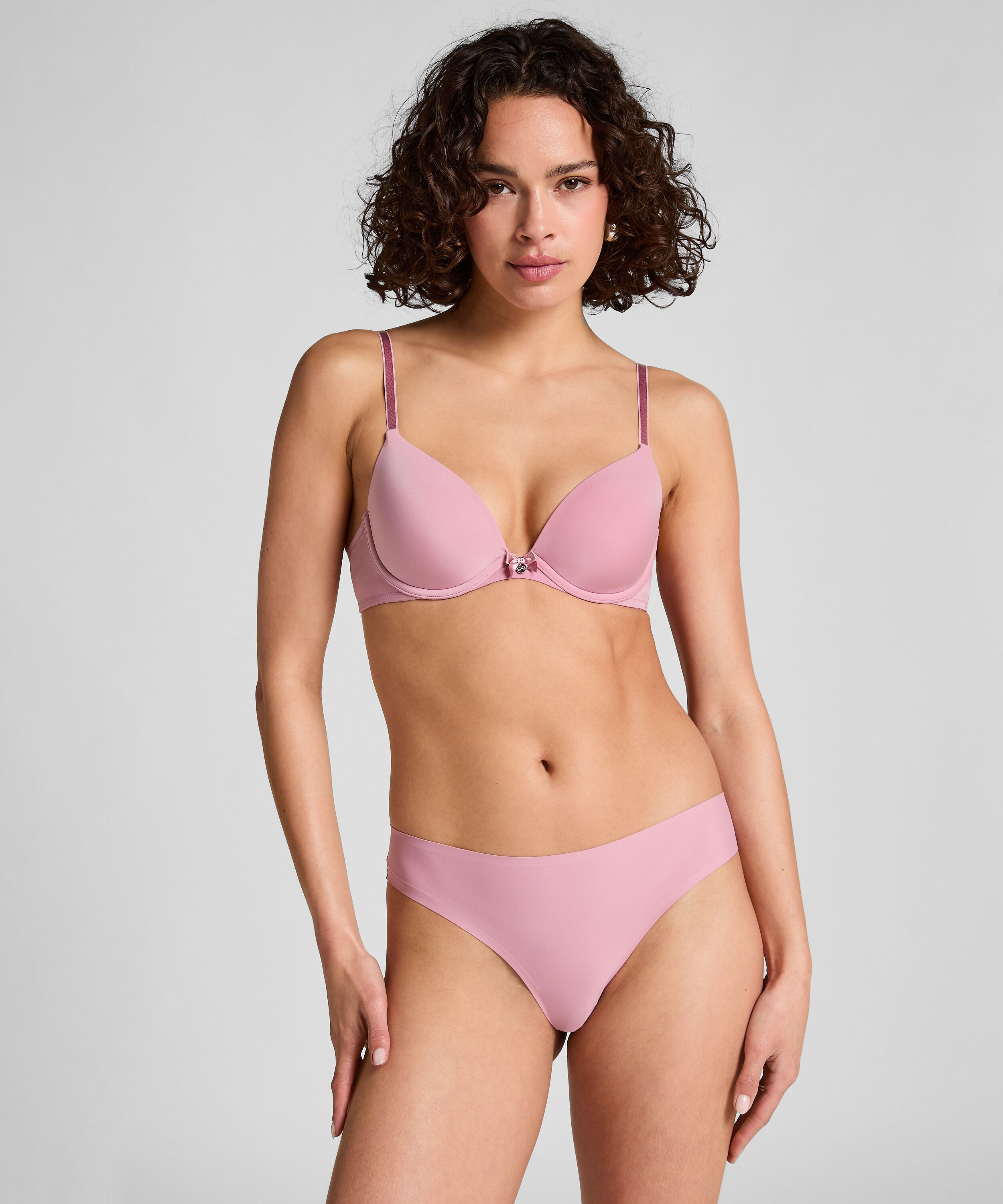 Slip brésilien Invisible Lace Back, Rose Slip brésilien Invisible Lace Back, Rose
