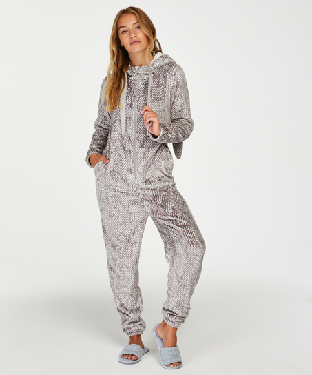Onesie Flanelle Polaire, Gris