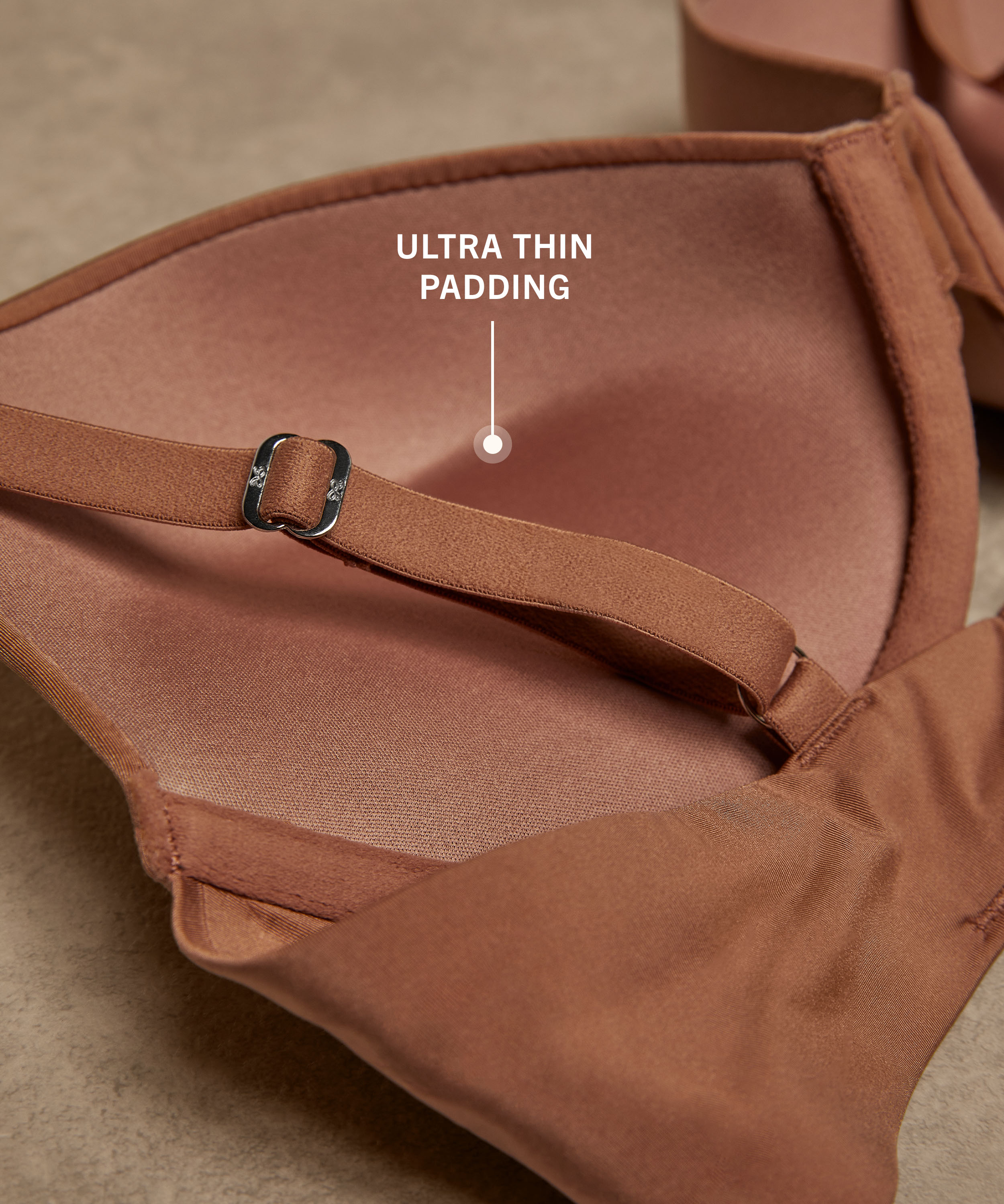 Vorgeformter Push-Up-Bügel-BH Smooth, Braun, main