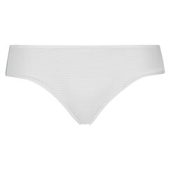 Slip br&eacute;silien invisible Stripe mesh, Blanc