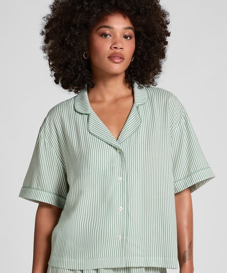 Kurzärmelige Jacke aus Webstoff, Grün