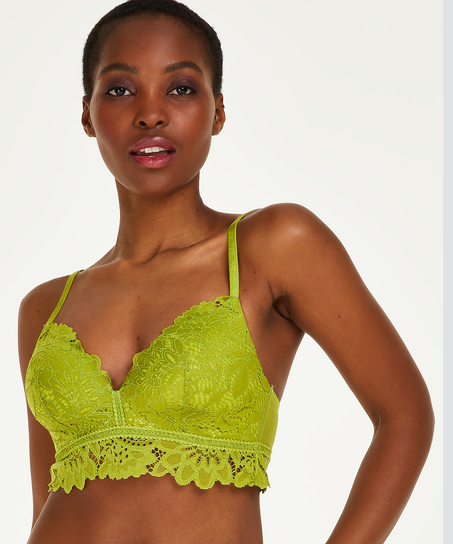 Soutien-gorge pr&eacute;form&eacute; sans armatures longline Shiloh, Vert