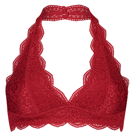Brassière Halter Lace, Rouge