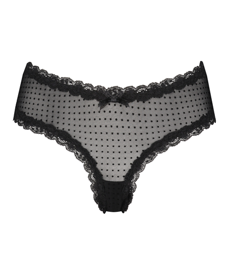 Slip brésilien V-shape mesh, Noir