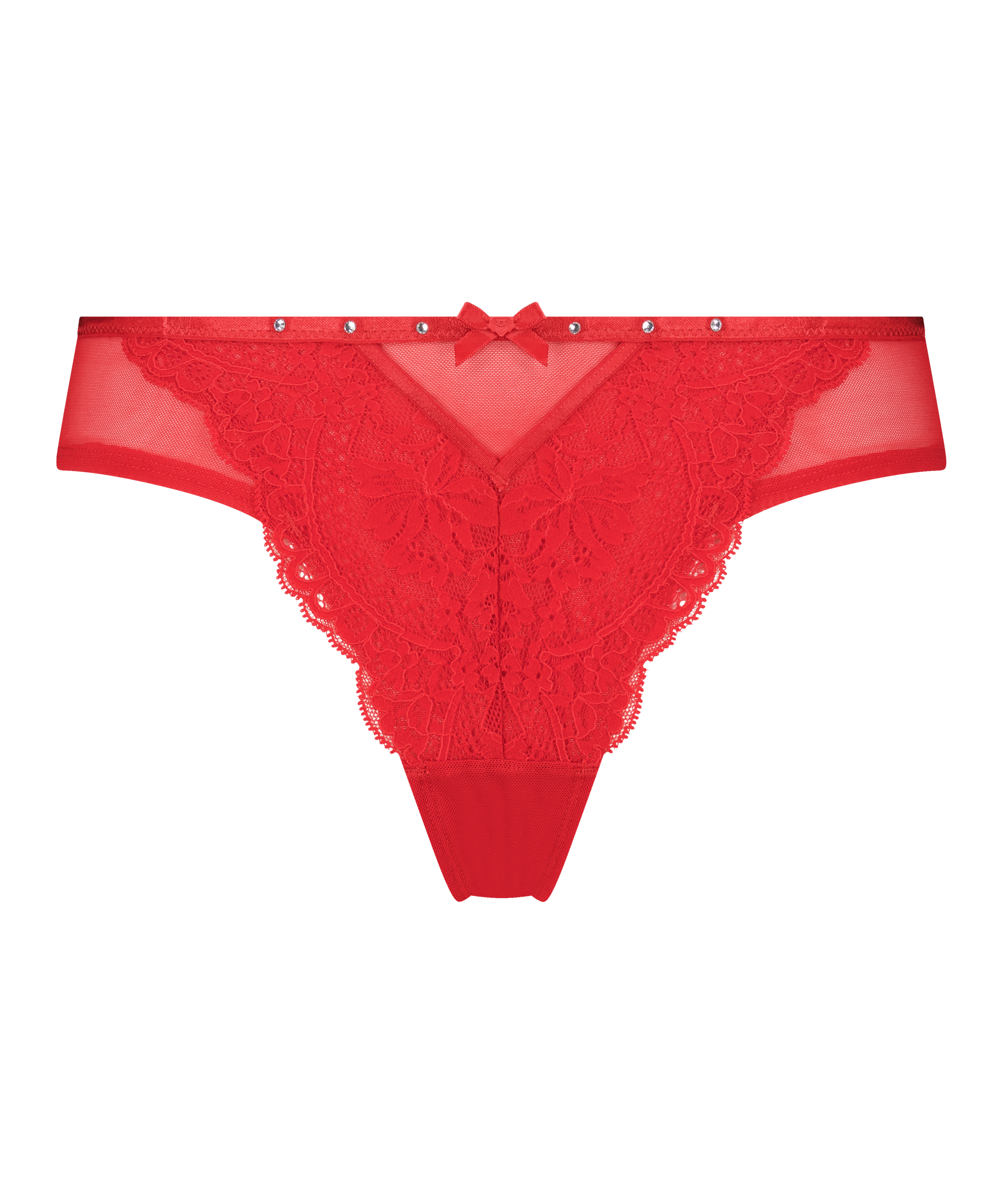 Slip brésilien Mariah, Rouge, main