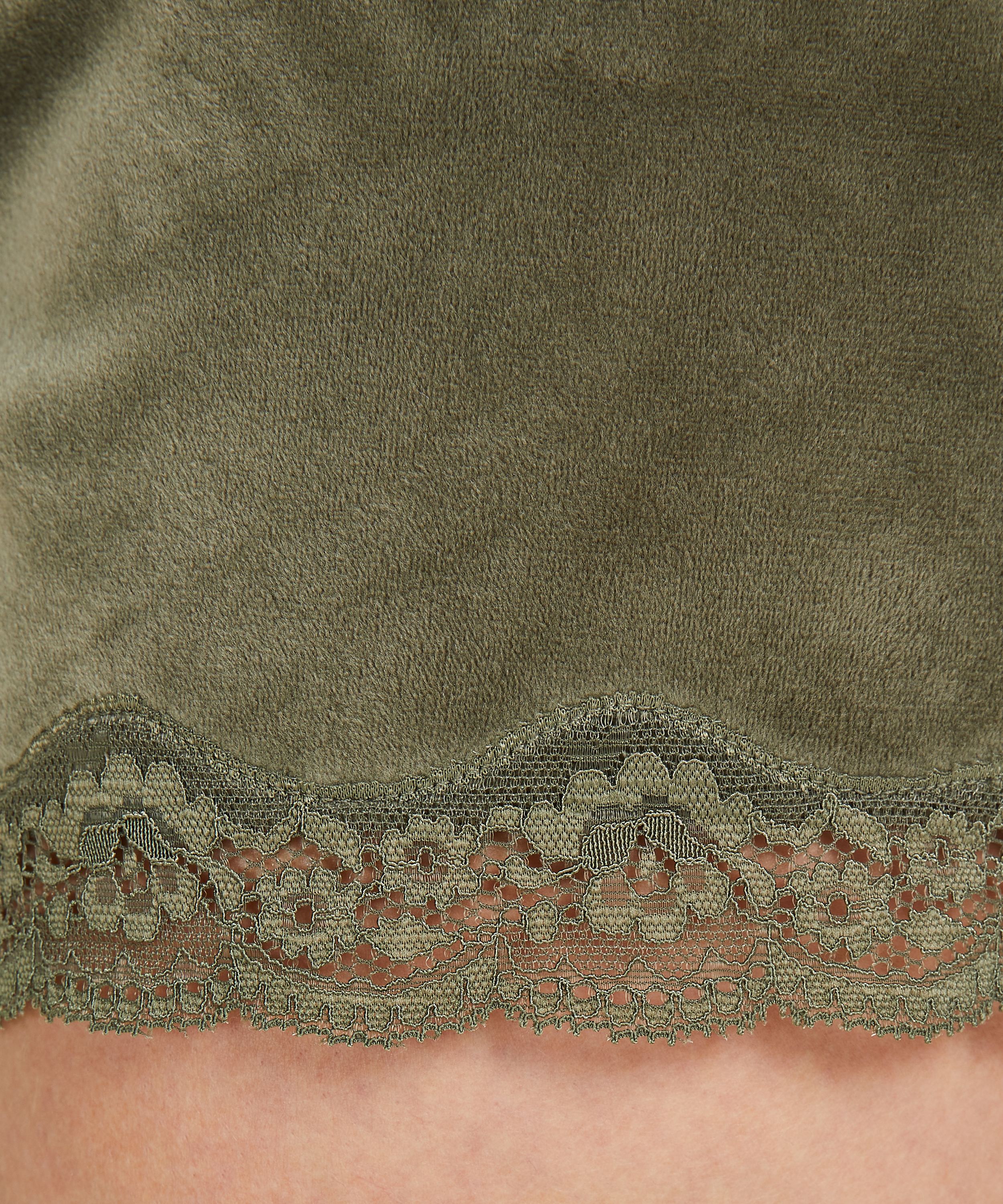 Short velours dentelle, Vert, main