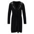 Peignoir Modal Lace, Noir