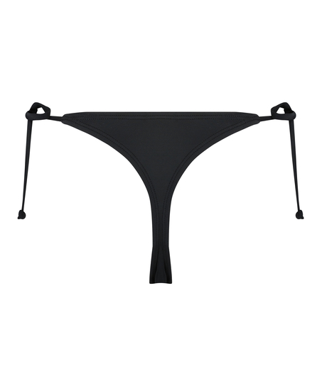 Bas de bikini string Luxe, Noir