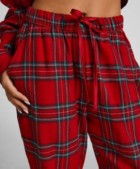 Petite Pyjamahose Flanell, Rot