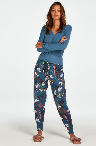 Hunkemöller Petite Pantalon de pyjama Jersey Bleu