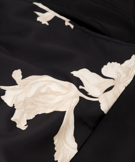 Kimono Satin Bloom, Noir