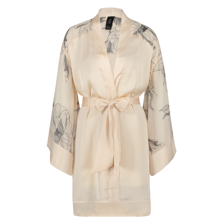 Kimono satin Lotus, Rose