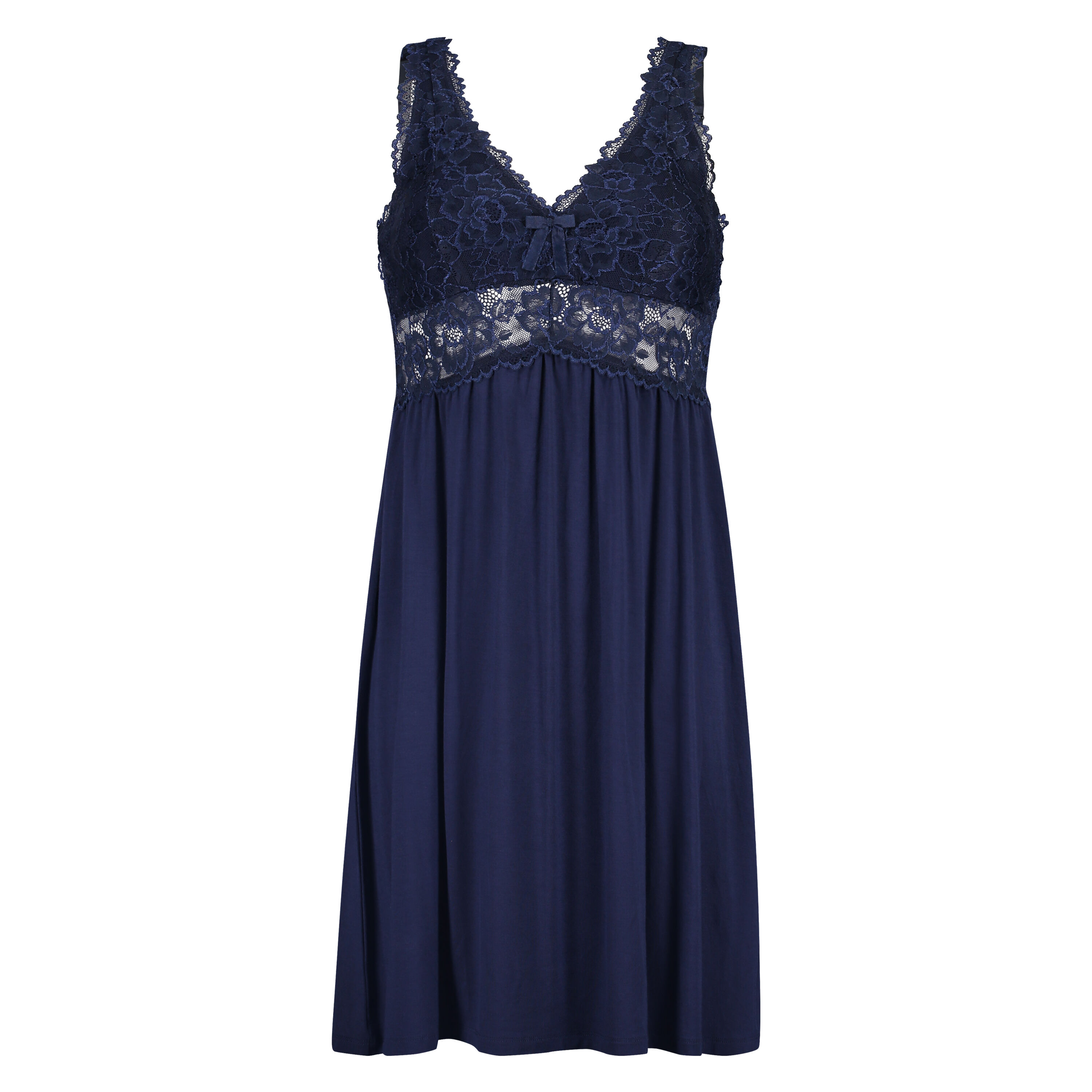 Slipdress Nora Lace, Blau