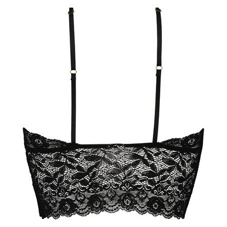 Bralette Longline Fancy, Schwarz