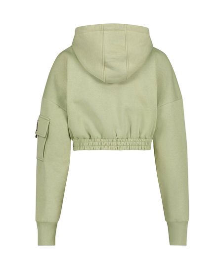 Cropped Hoodie Sweat Kim Petras, Grün