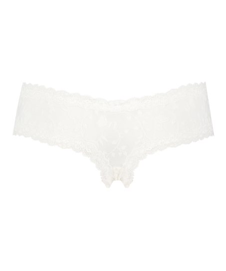 Slip brésilien V-shape mesh, Blanc