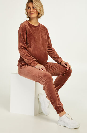 Hunkemöller Schwangerschafts-Jogginghose Velours Rose