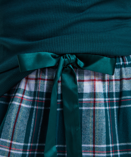 Pantalon de pyjama en serg&eacute;, Bleu