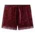 Shorts aus Velours mit Spitze, Lila