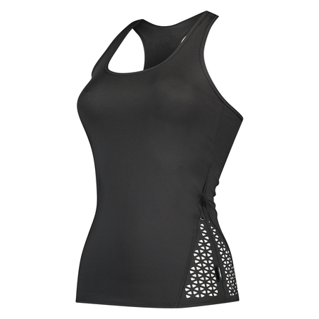 Haut tanktop HKMX Lasercut, Noir