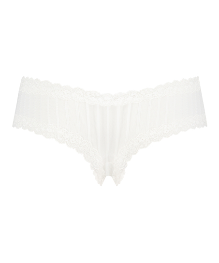 Slip brésilien V-shape mesh, Blanc
