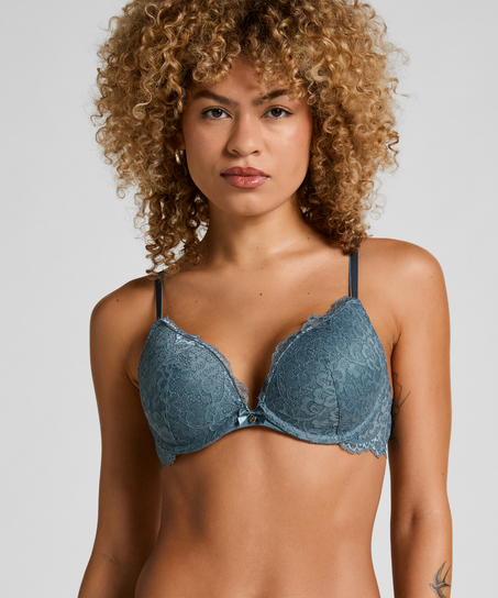 Soutien-gorge à armatures préformé push-up Marine, Bleu