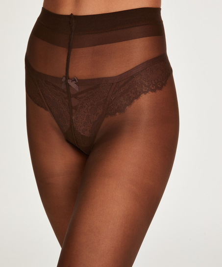 Collants 15 Denier Anti-ladder, Marron
