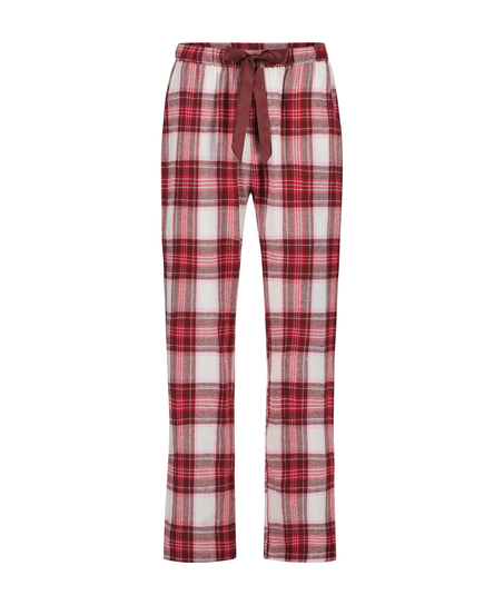 Tall Pyjamahose aus Flanell, Rose