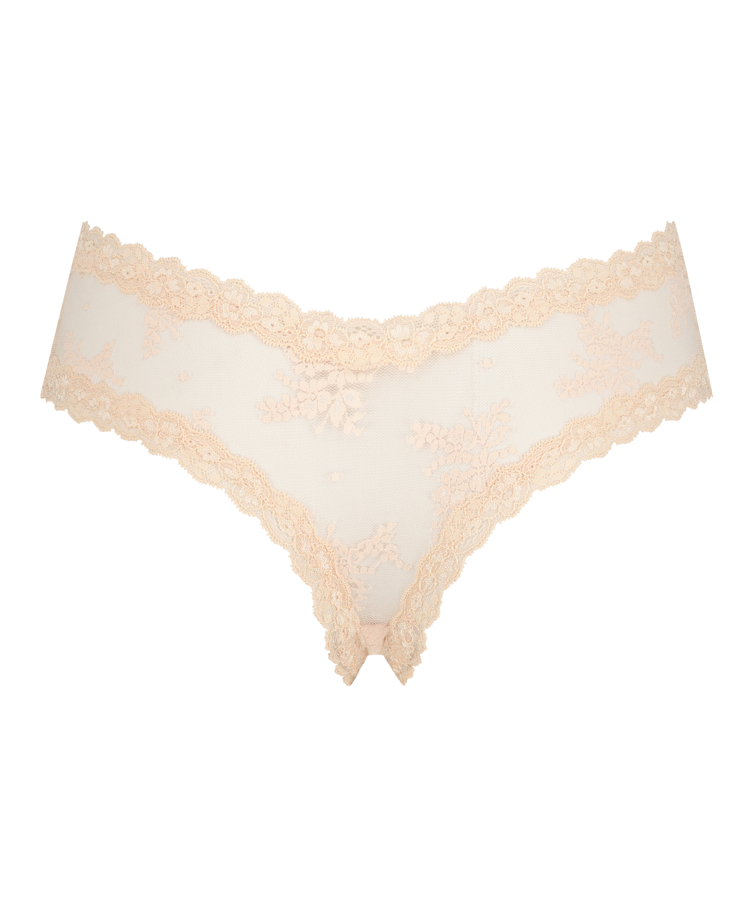 Slip brésilien V-shape mesh, Rose, main