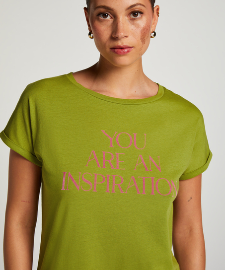 Nachthemd Rundhalsausschnitt, Grün