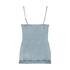 Cami Top Velours Lace, Blau