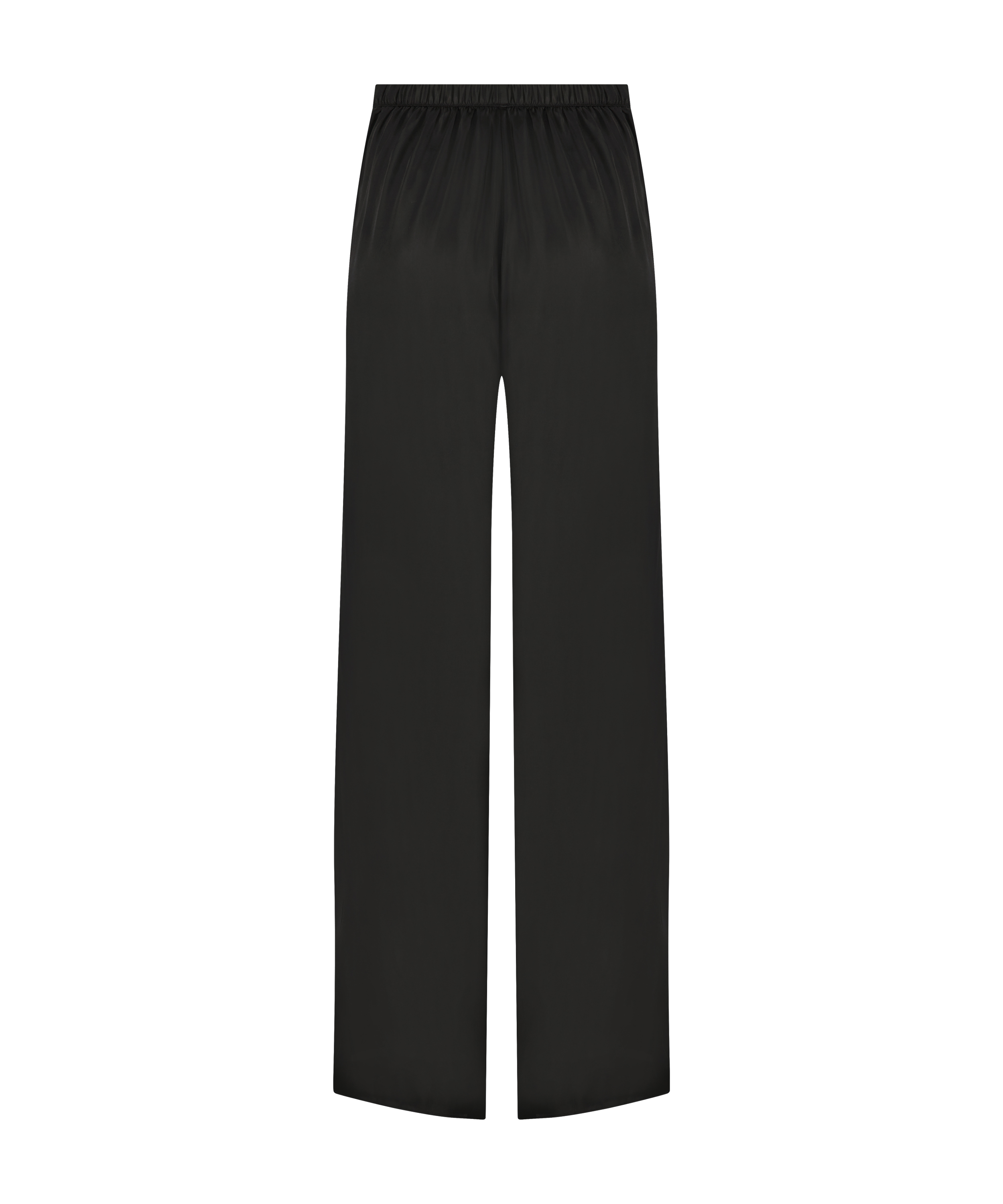 Pantalon en satin, Noir, main