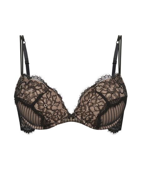 Soutien-gorge &agrave; armatures maximiseur pr&eacute;form&eacute; Bliss, Noir