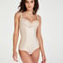 Body sculptante en dentelle scuba - Level 3, Beige