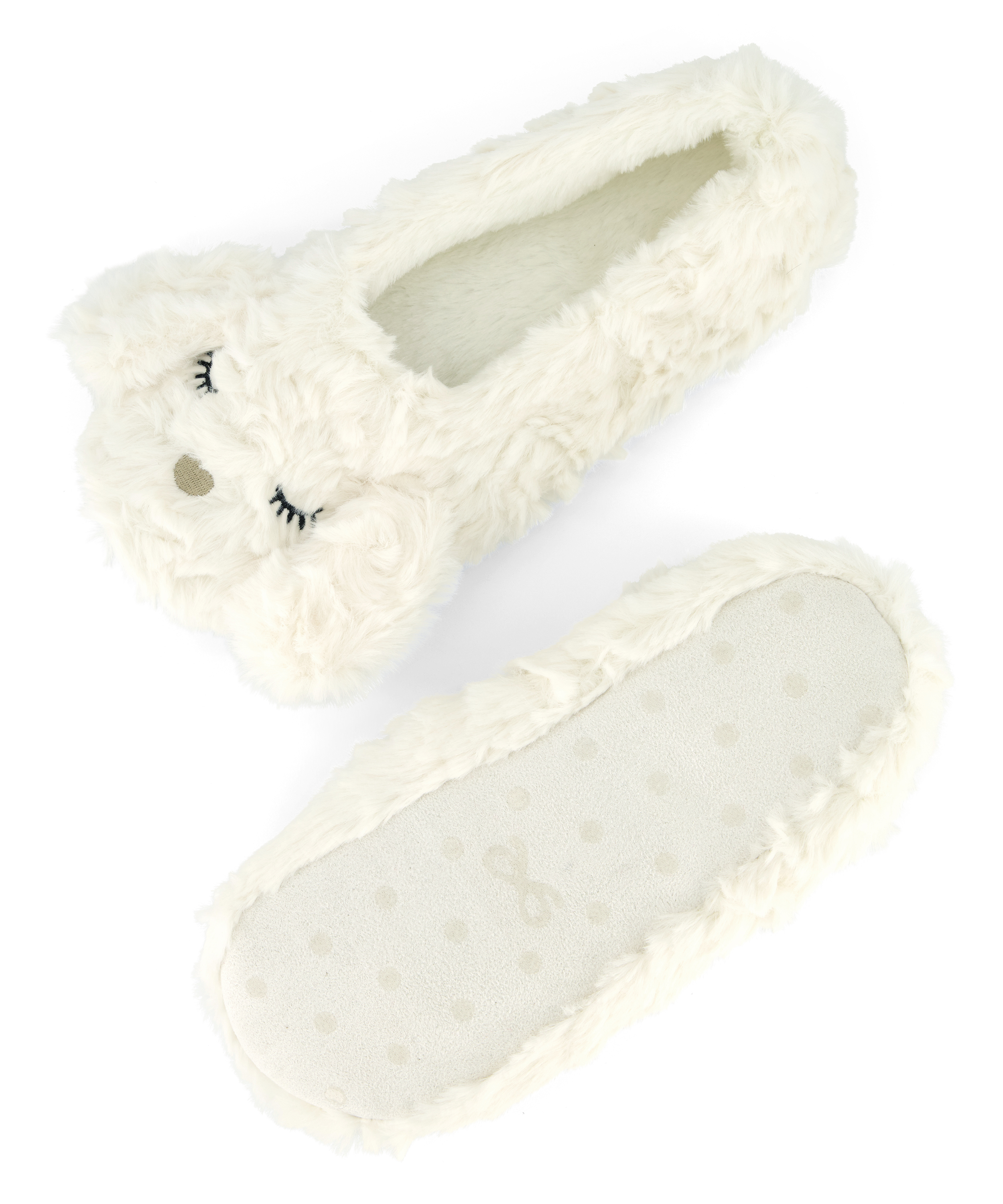 Chaussons ballerine, Blanc, main