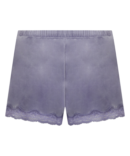 Short velours dentelle, Violet