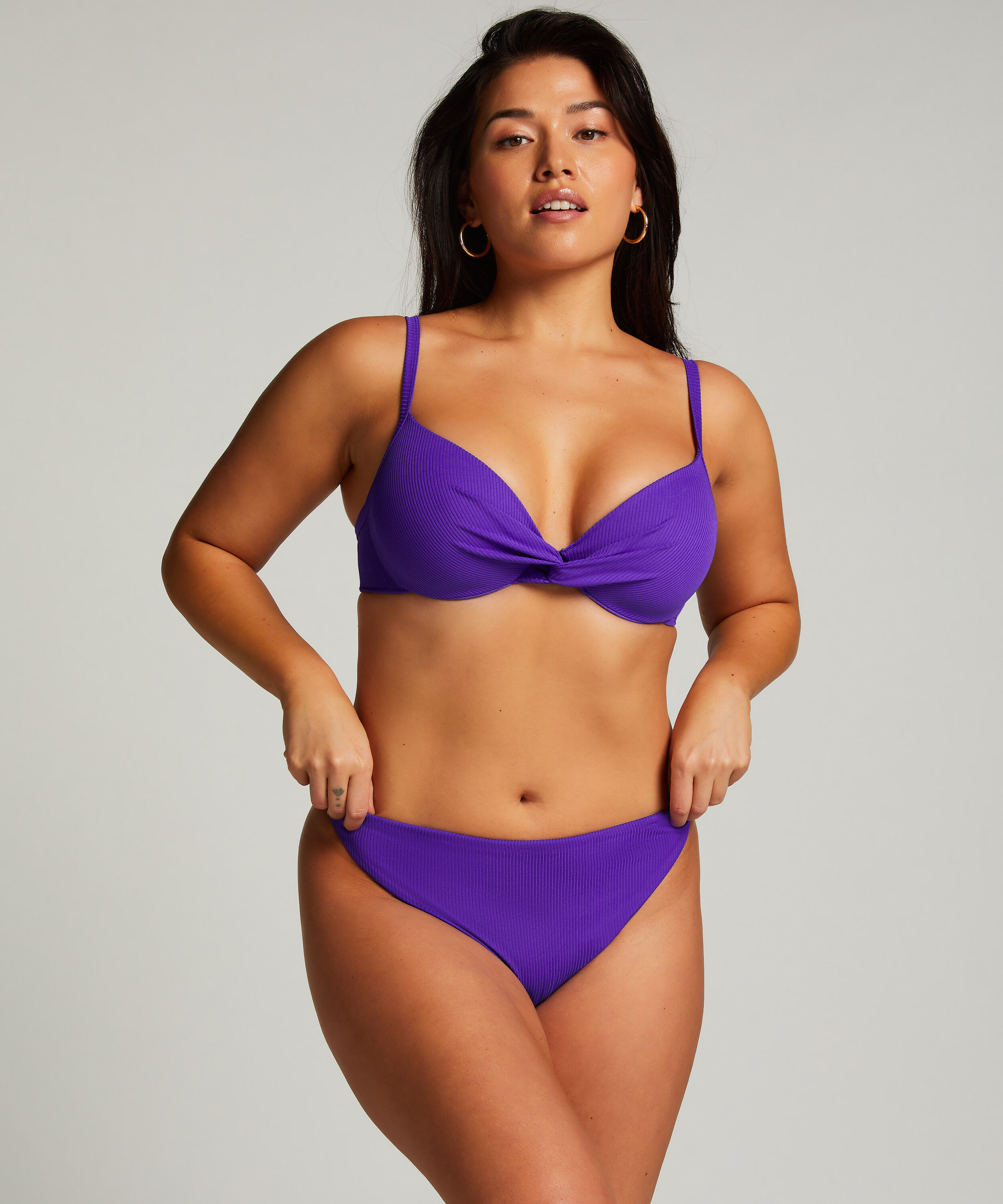 Slip de Bikini Échancrés Eclipse, Violet