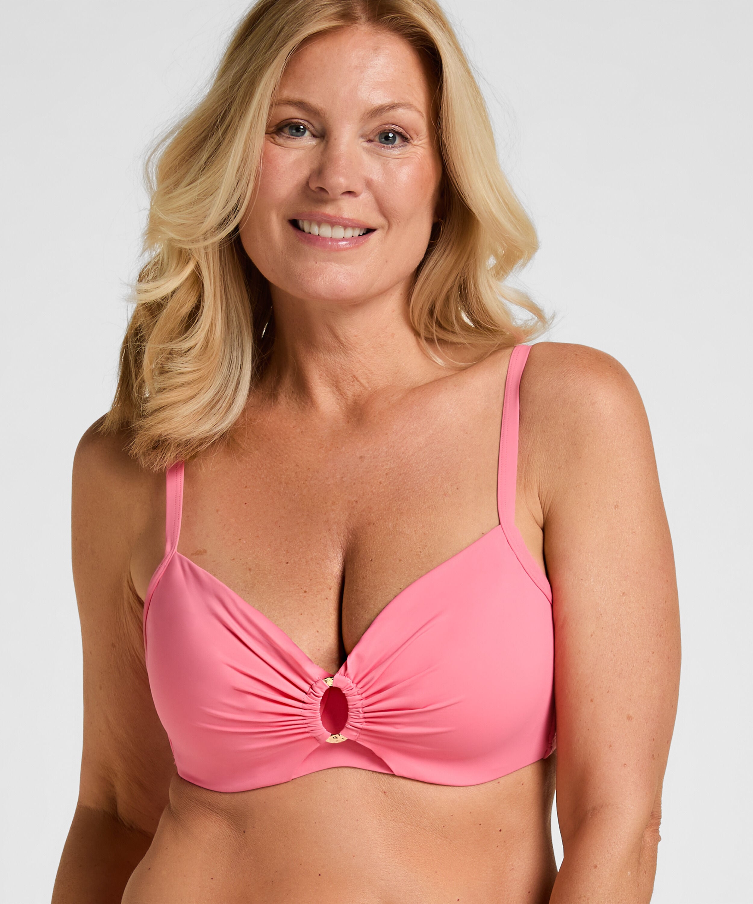 Nicht vorgeformtes Bikini Top mit Bügel Luxe, Rose
