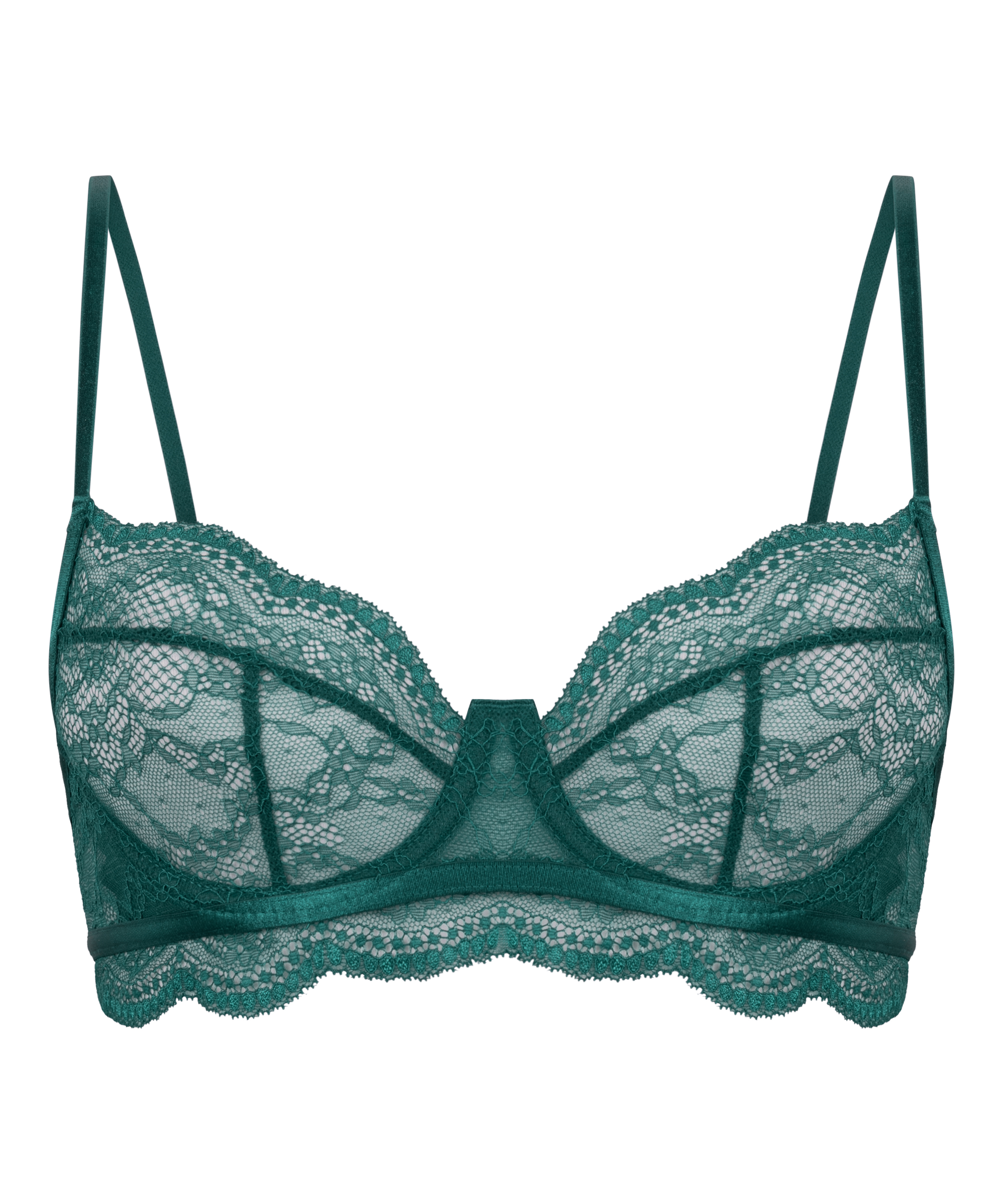 Soutien-gorge non-rembourr&eacute; &agrave; armatures Isabelle, Vert, main