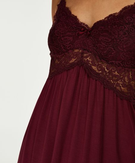 Jersey lace slipdress, Rot