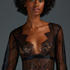 Top Allover Lace, Noir