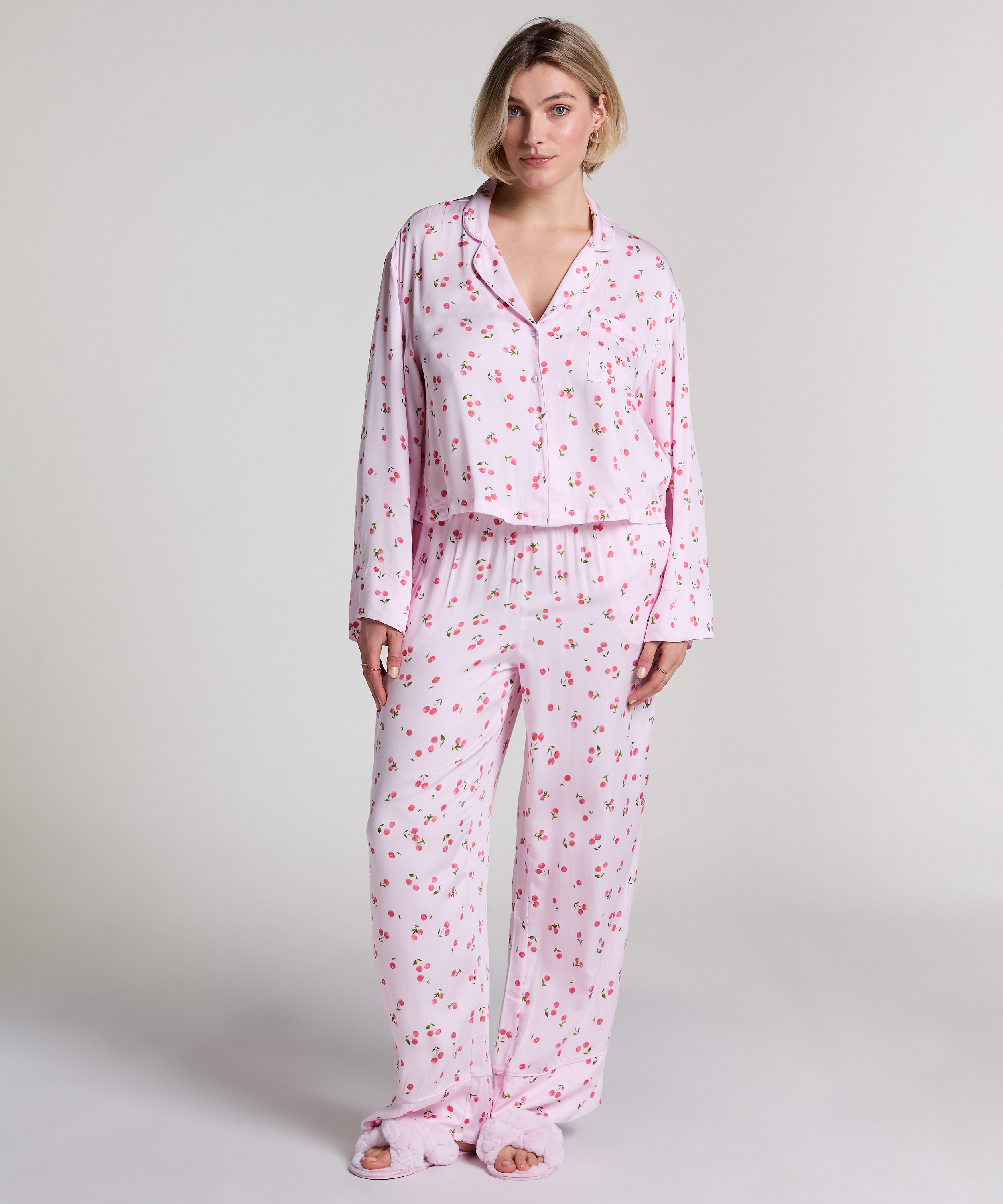 Pantalon Satin, Rose, main