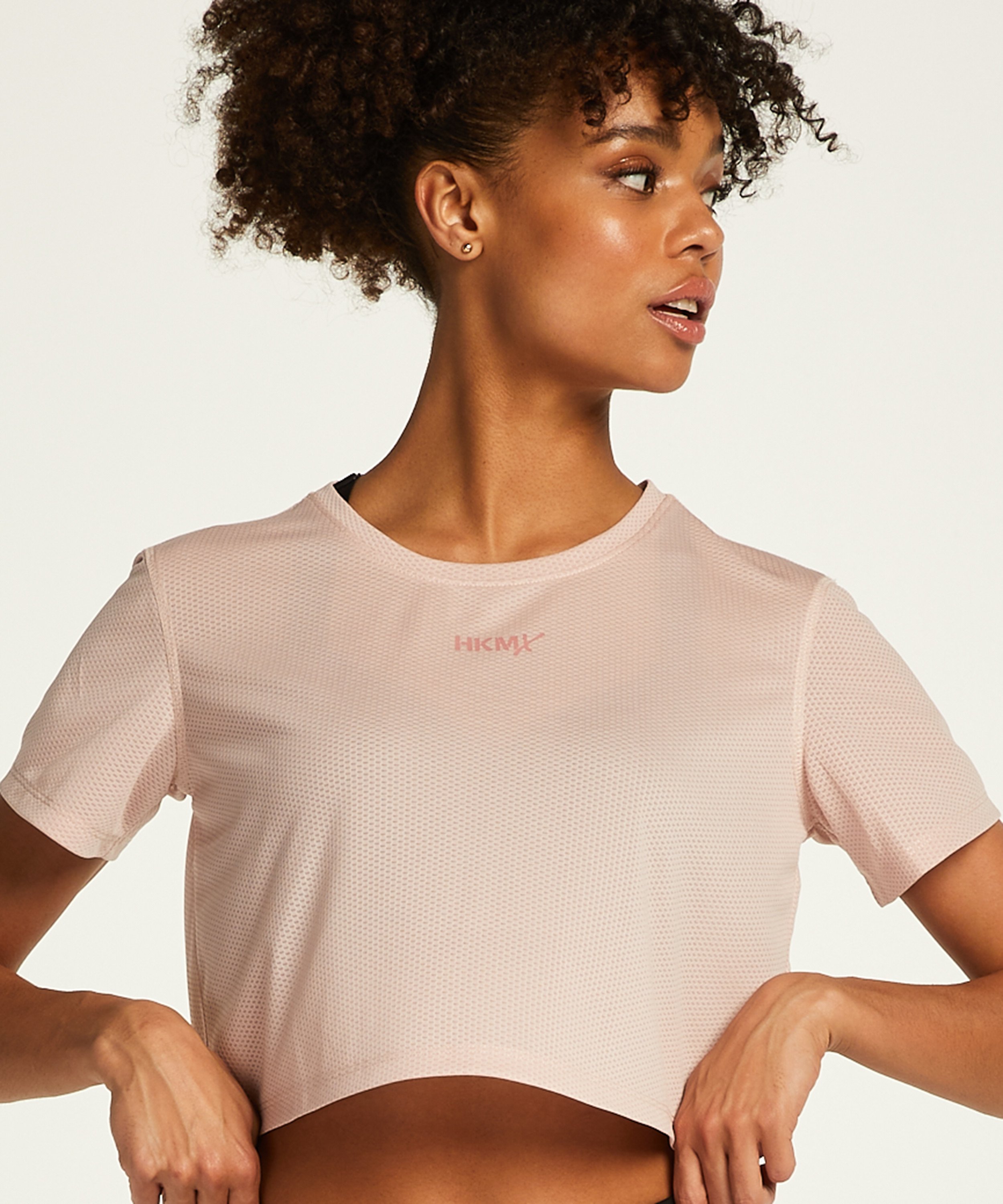 HKMX Crop Top Mesh, Rose, main